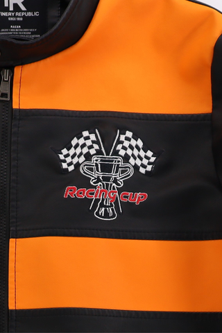 Racing Woven PU Jacket - Orange/Black