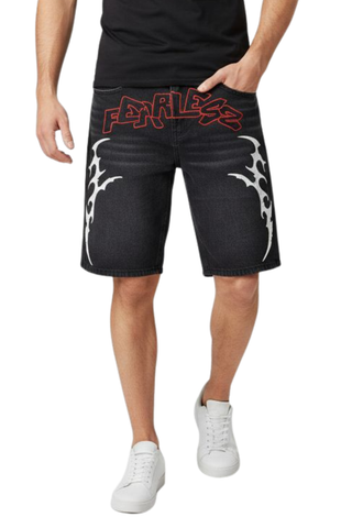 Fearless Embroidered Jorts
