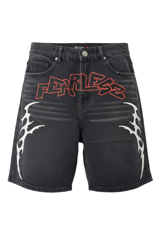 Fearless Embroidered Jorts