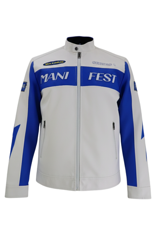 Racing Woven PU Jacket - Blue/White