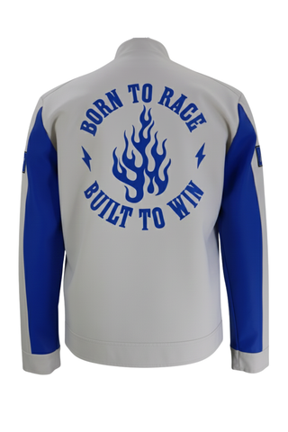 Racing Woven PU Jacket - Blue/White