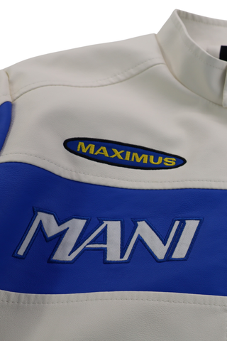 Racing Woven PU Jacket - Blue/White