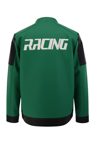 Racing Woven PU Jacket - Green/black