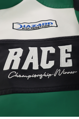 Racing Woven PU Jacket - Green/black