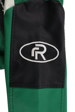 Racing Woven PU Jacket - Green/black