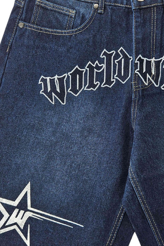 Worldwide Embroidered Jorts