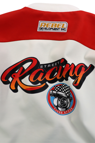 Racing Woven PU Jacket - Red/Black