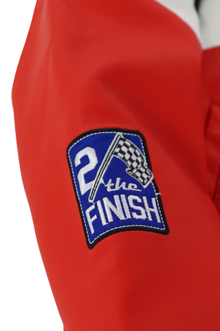 Racing Woven PU Jacket - Red/Black