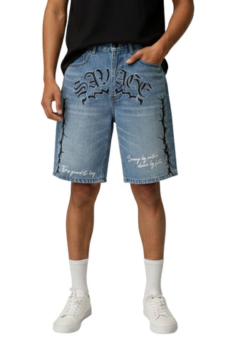 Savage Embroidered Jorts