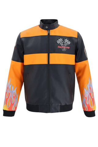 Racing Woven PU Jacket - Orange/Black
