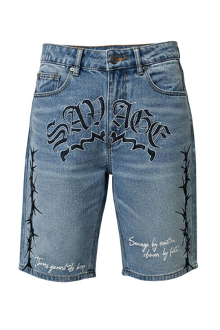 Savage Embroidered Jorts