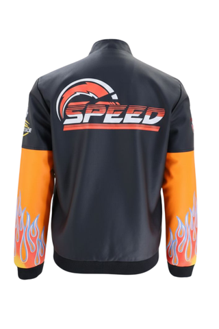 Racing Woven PU Jacket - Orange/Black