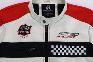 MEN'S RACING WOVEN PU JACKET - Red/Black