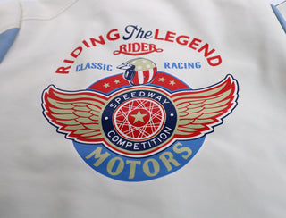 MEN'S RACING WOVEN PU JACKET - Sky Blue/White