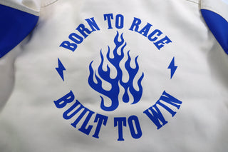 MEN'S RACING WOVEN PU JACKET - Blue/White