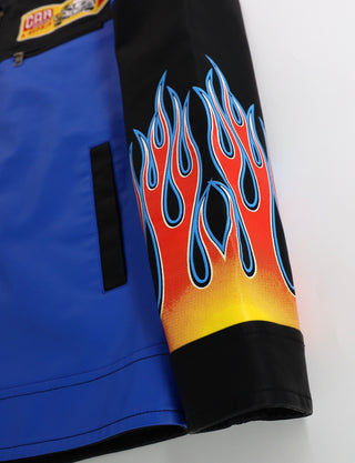 MEN'S RACING WOVEN PU JACKET - Blue/Black