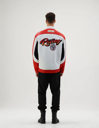 MEN'S RACING WOVEN PU JACKET - Red/Black
