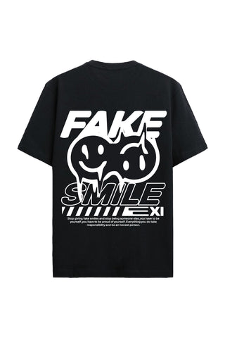 Fake Smile Graphic Boxy Fit T-shirt