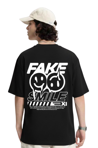 Fake Smile Graphic Boxy Fit T-shirt