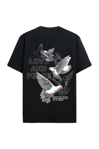 Love & Peace Graphic Boxy Fit T-shirt