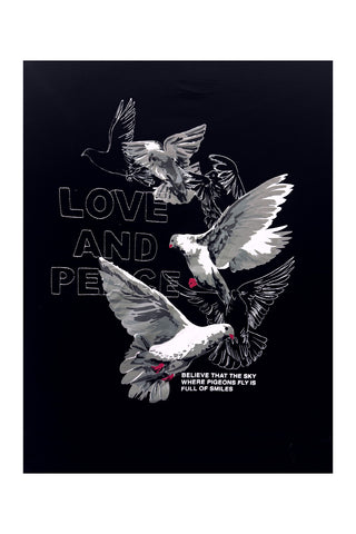 Love & Peace Graphic Boxy Fit T-shirt