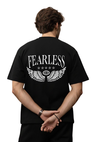 Fearless Embroidered Regular Fit T-shirt