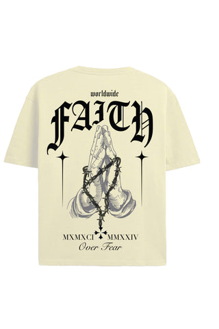 Faith Over Fear Minimal Graphic Regular Fit T-shirt
