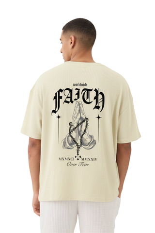 Faith Over Fear Minimal Graphic Regular Fit T-shirt