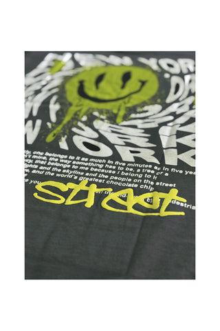 New York Graffiti Smiley Boxy Fit T-shirt