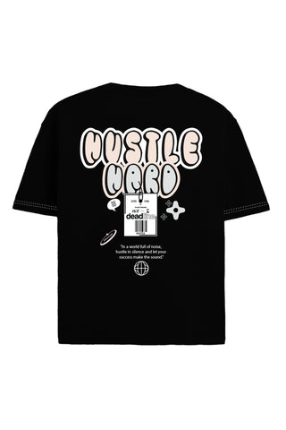 Hustle Hard Graphic Printed Regular Fit Tshirt