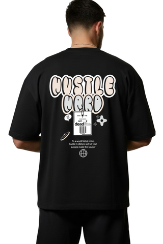 Hustle Hard Graphic Printed Regular Fit Tshirt