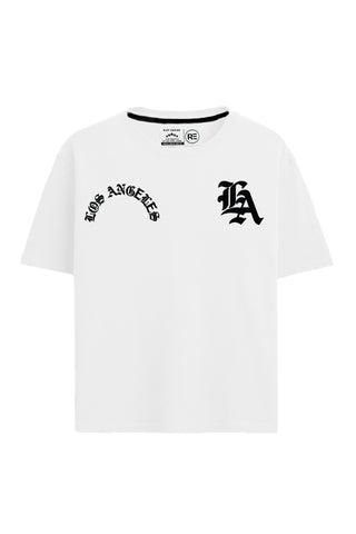 Los Angeles Gothic Graphic Chest Print T-shirt