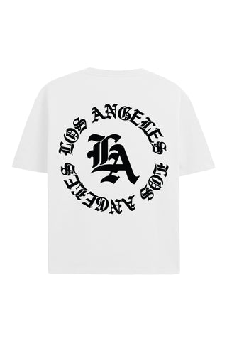 Los Angeles Gothic Graphic Chest Print T-shirt