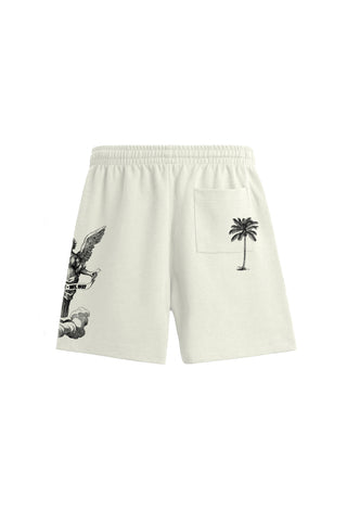 Men’s Angel Palms Printed Co-Ord Set | Oversized T-Shirt & Shorts